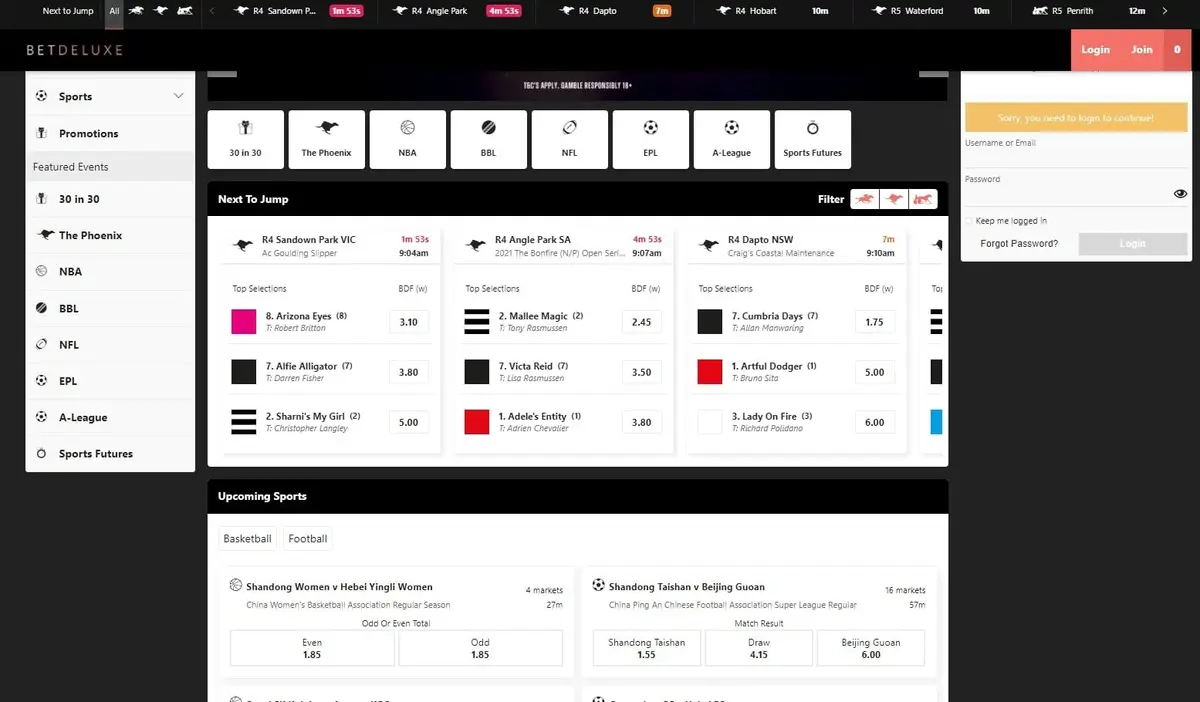 BetDeluxe screenshot